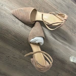 BRAND NEW : Suede Beige Block Heels Franco Santo size 7